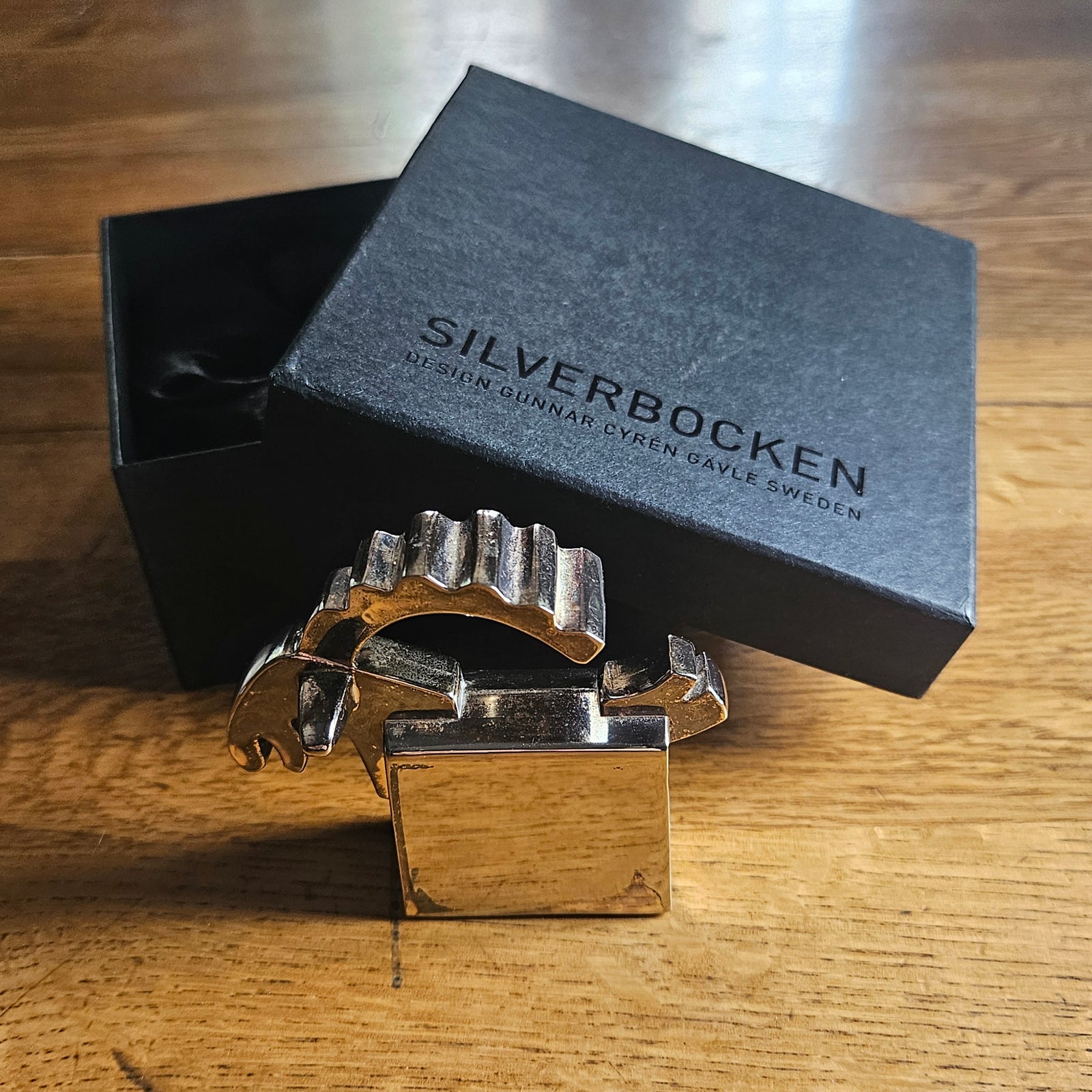 Gävle Goat Sterling Silver Sculpture by Silverbocken Boxed Vintage
