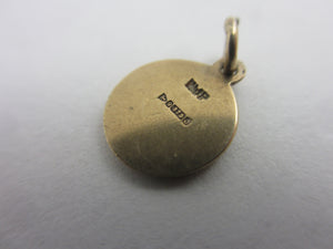 St Christopher 9k Gold Pendant Charm Vintage 1959 Chester Hallmark