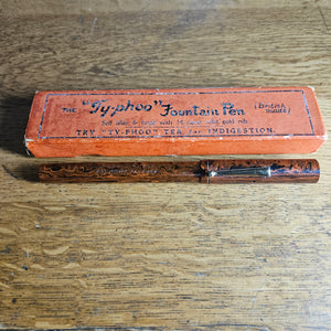 Ty-phoo Fountain Pen 14k Gold Nib Original Box Vintage Art Deco