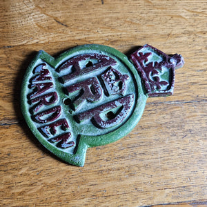 WWII ARP Warden Plaque Vintage
