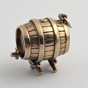 XXX Beer Barrel 9k Gold Charm or Pendant Vintage 1966
