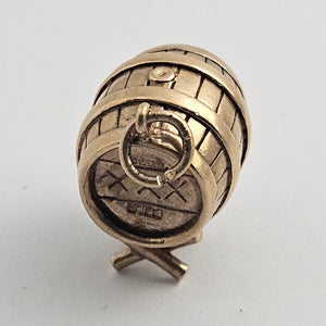 XXX Beer Barrel 9k Gold Charm or Pendant Vintage 1966