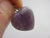 Ametyst Heart Pendant Sterling Silver Bale Vintage c1980