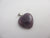 Ametyst Heart Pendant Sterling Silver Bale Vintage c1980