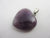 Ametyst Heart Pendant Sterling Silver Bale Vintage c1980