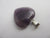 Ametyst Heart Pendant Sterling Silver Bale Vintage c1980