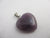 Ametyst Heart Pendant Sterling Silver Bale Vintage c1980
