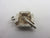 Smokers Ashtray Sterling Silver Charm or Pendant Vintage c1960
