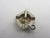 Smokers Ashtray Sterling Silver Charm or Pendant Vintage c1960