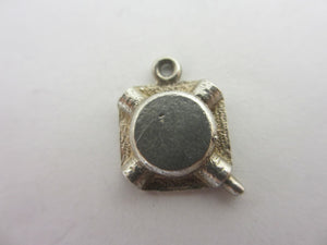 Smokers Ashtray Sterling Silver Charm or Pendant Vintage c1960