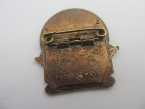 Advertising Bicycle Phillips Cycles Brass Badge Brooch Pin Vintage Art Deco c1920