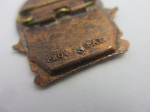 Advertising Bicycle Phillips Cycles Brass Badge Brooch Pin Vintage Art Deco c1920