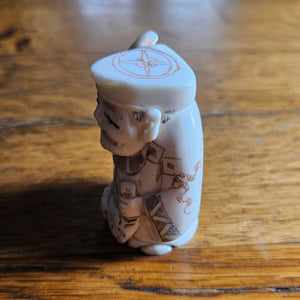 Carved Bone Japanese Netsuke Figure Vintage