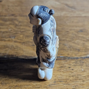 Carved Bone Japanese Netsuke Figure Vintage