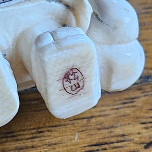 Carved Bone Japanese Netsuke Figure Vintage