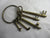 Set of 5 Brass Keys Vintage c1950