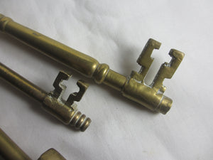 Set of 5 Brass Keys Vintage c1950