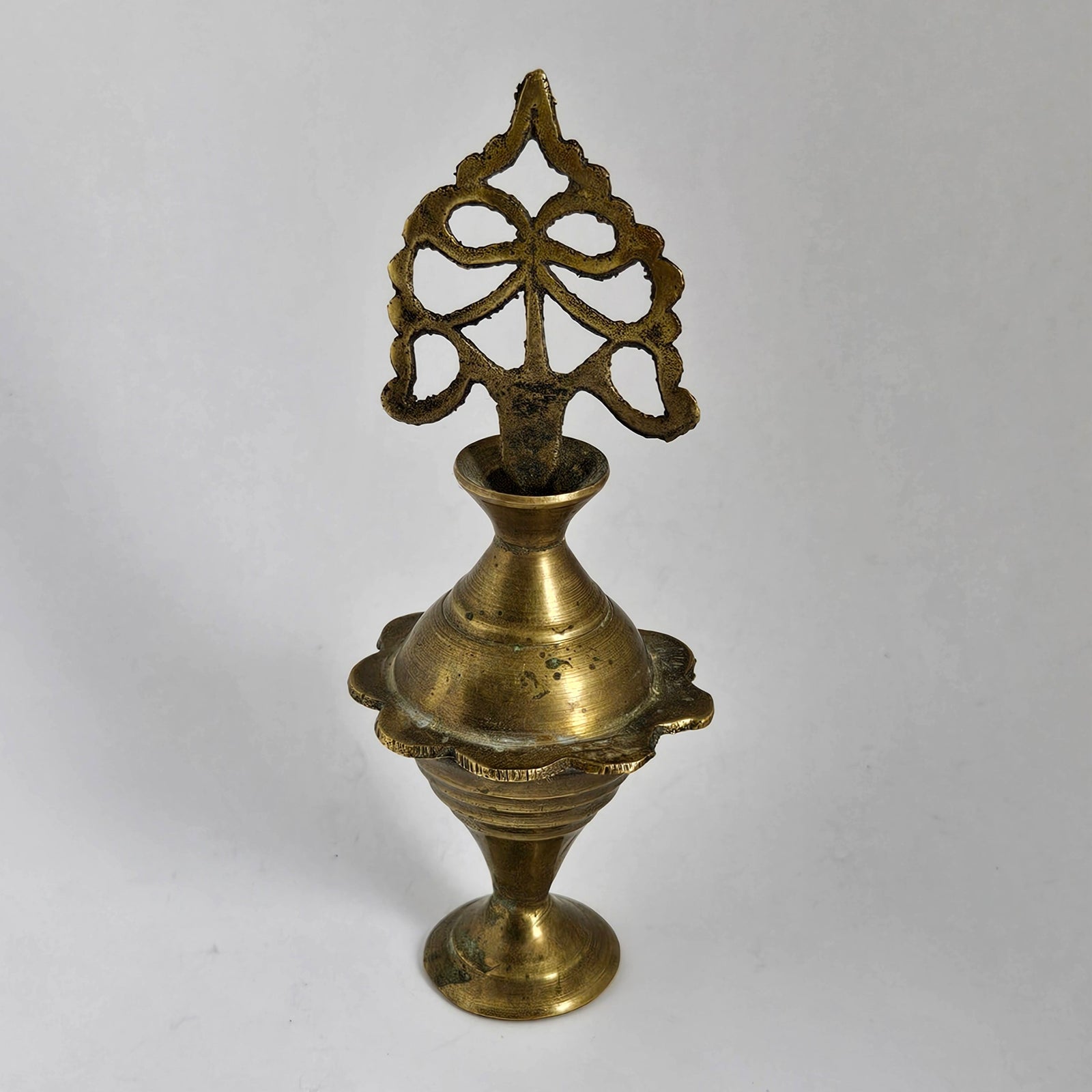 Brass Scent or Eye Kohl Bottle Vintage Art Deco