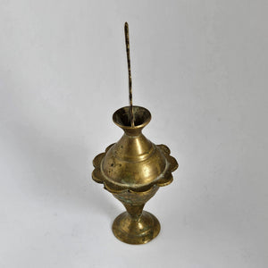 Brass Scent or Eye Kohl Bottle Vintage Art Deco