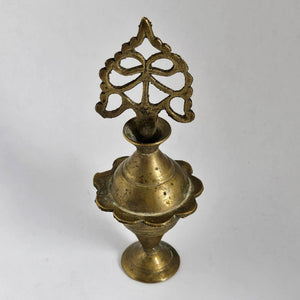 Brass Scent or Eye Kohl Bottle Vintage Art Deco