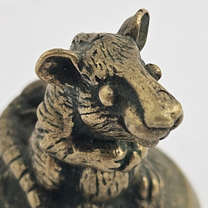 Bronze Rat or Mouse Figure Vintage c1980