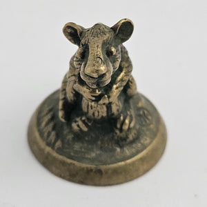Bronze Rat or Mouse Figure Vintage c1980