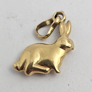 Bunny Rabbit Pendant or Charm in 18k Gold Vintage Art Deco c1920