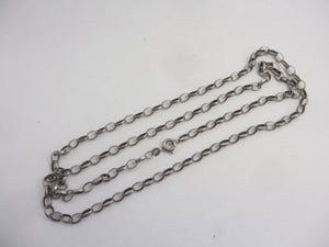 Sterling Silver Cable Link Chain Necklace 62.0cm / 24.4" Vintage Art Deco