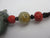 Carved Jade Elephant Cinnabar Lacquer Bead Pendant Charm Fob Vintage Art Deco
