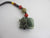 Carved Jade Elephant Cinnabar Lacquer Bead Pendant Charm Fob Vintage Art Deco