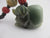 Carved Jade Elephant Cinnabar Lacquer Bead Pendant Charm Fob Vintage Art Deco