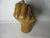 Carved Walnut Hand or Fist Figure Vintage c1970