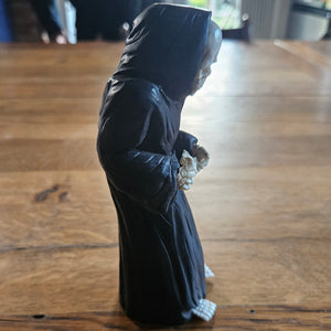 Grim Reaper Contemporary Carved Wood and Antler Vintage
