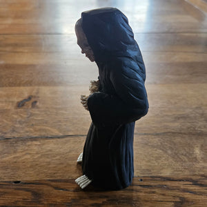 Grim Reaper Contemporary Carved Wood and Antler Vintage