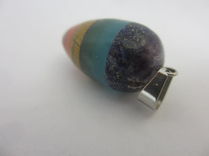 Chakra Crystal Pendant Sterling Silver Bale Vintage c1980