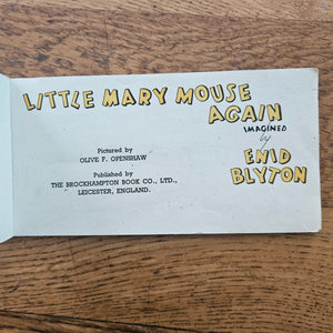 Little Mary Mouse Again by Enid Blyton Vintage Children's Book by Brockhampton Press