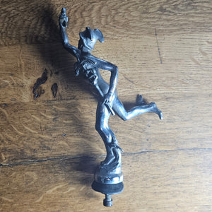 Chrome Metal Classical Roman God Car Mascot Vintage Art Deco