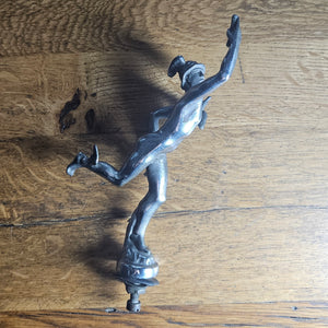 Chrome Metal Classical Roman God Car Mascot Vintage Art Deco