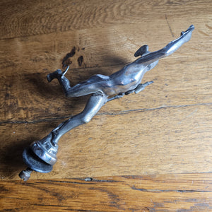 Chrome Metal Classical Roman God Car Mascot Vintage Art Deco