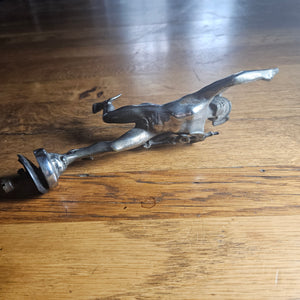 Chrome Metal Classical Roman God Car Mascot Vintage Art Deco