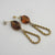 Citrine in 9k Gold Dangling Ear Pendant Earrings Vintage c1940