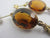 Citrine in 9k Gold Dangling Ear Pendant Earrings Vintage c1940