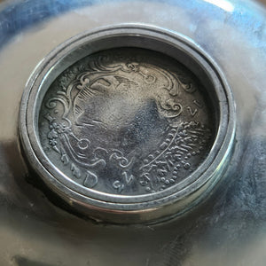 Pair of Coin Dishes Inscribed with a Horse Sterling Silver Vintage Art Deco c1920