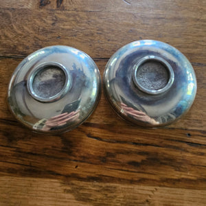 Pair of Coin Dishes Inscribed with a Horse Sterling Silver Vintage Art Deco c1920