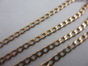 Curb Link 9k Gold Chain Necklace 48.5cm / 19.1" Vintage