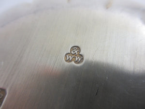 English Sterling Silver Coin Dish or Tray in the shape of a Daisy Flower Vintage 1978 by Wakely & Wheeler