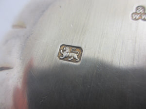 English Sterling Silver Coin Dish or Tray in the shape of a Daisy Flower Vintage 1978 by Wakely & Wheeler