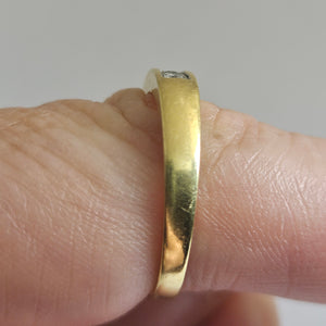0.5ct Diamond 18k Gold Half Eternity Ring Vintage c1980
