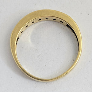 0.5ct Diamond 18k Gold Half Eternity Ring Vintage c1980