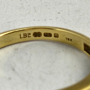 0.5ct Diamond 18k Gold Half Eternity Ring Vintage c1980